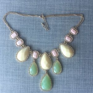 Multi color statement necklace